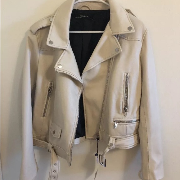 Zara faux leather jacket cream XXL - Picture 1 of 6